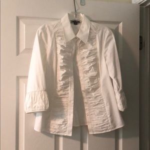 GO Silk white cotton top